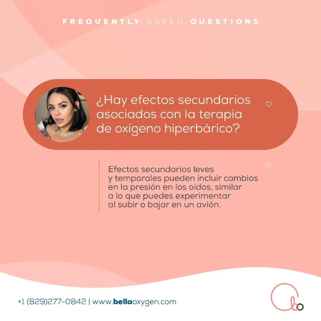 Bella Oxygen educational graphic about hyperbaric therapy side effects